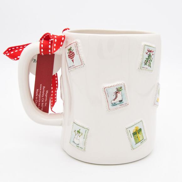 Rae Dunn Christmas Mug, Dear Santa Mug with Stamps, Double-Sided Coffee Cup - Picture 9 of 10